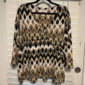 Ruby Rd. Favorites Women's V-Neck 3/4 Blouse